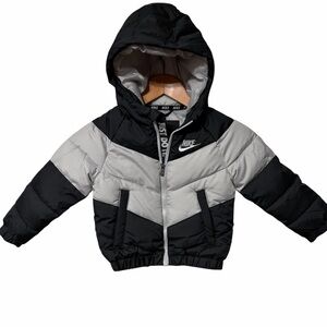 Nike Boys  Black and Gray Hooded Jacket